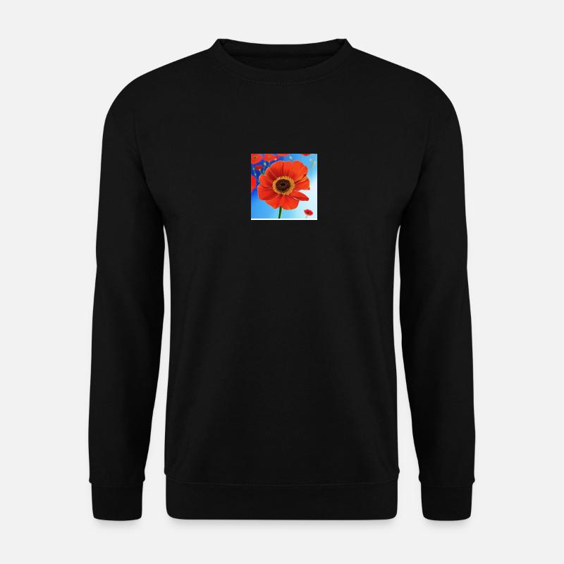 Red poppy - Unisex Sweatshirt - black