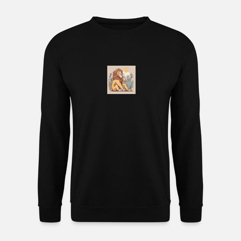 Happy Lion - Unisex Pullover - Schwarz
