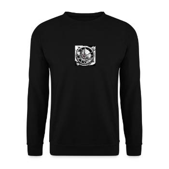 Uhr der Pfad zur Zeit - Unisex Pullover - Schwarz - Vorne - Alina (178cm) & Michal (187cm)