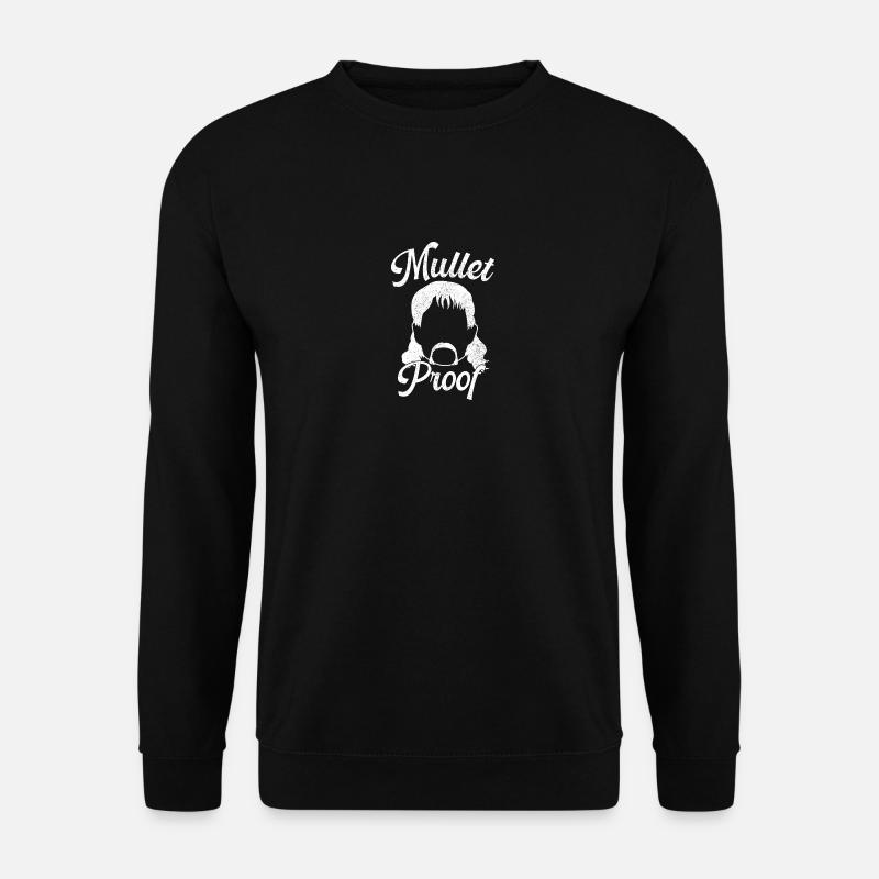 Retro Mullet Proof Mullet Pun - Unisex Pullover - Schwarz