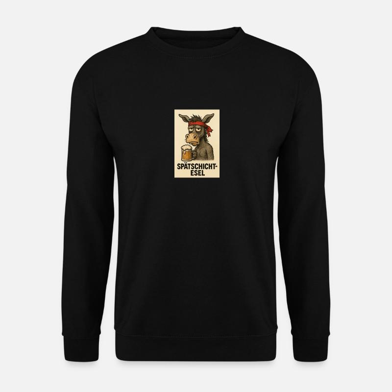 Late shift donkey - Unisex Sweatshirt - black