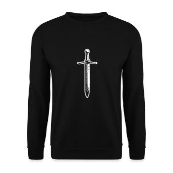 Schwert Schwertkämpfer Schwerter Schwertkampf - Unisex Pullover - Schwarz - Vorne - Alina (178cm) & Michal (187cm)