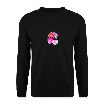 Love Overflow - Unisex Pullover - Schwarz - Vorne - Alina (178cm) & Michal (187cm)