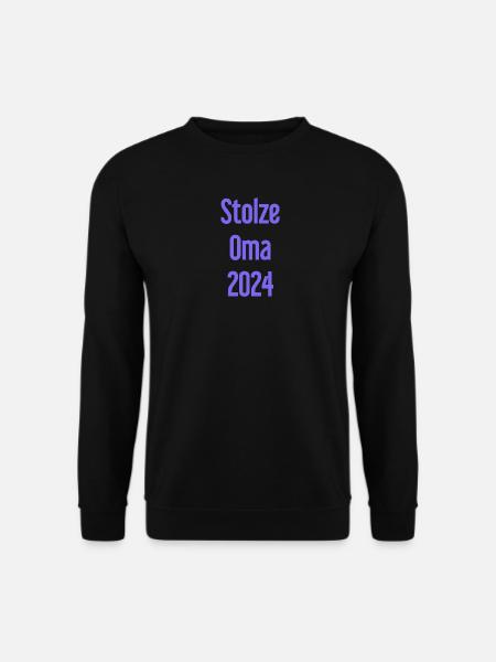 Stolze Oma 2024 – Perfekt für frischgebackene Omas - Unisex Pullover - Schwarz