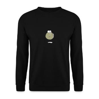 sprichwörtlich Kiwi - Unisex Pullover - Schwarz - Vorne - Alina (178cm) & Michal (187cm)