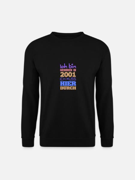 Bin geboren in 2001 - Unisex Pullover - Schwarz