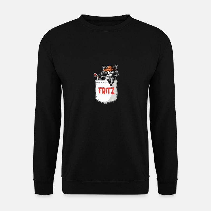 Waschbär Fritz - Unisex Pullover - Schwarz