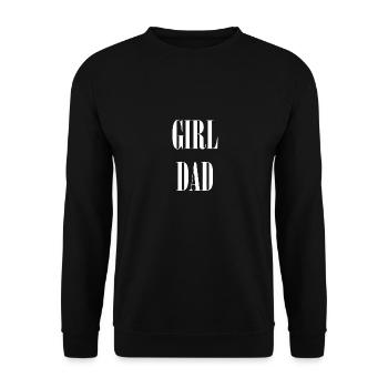 Dad of a girl - Unisex Sweatshirt - black - Front - Alina (178cm) & Michal (187cm)