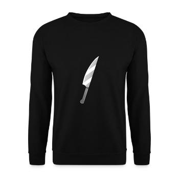 Messer - Unisex Pullover - Schwarz - Vorne - Alina (178cm) & Michal (187cm)