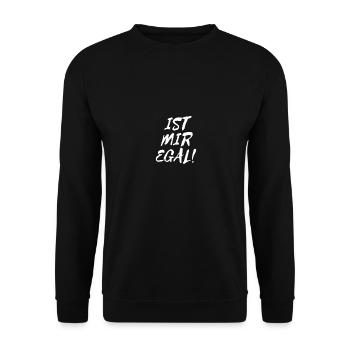 Ist mir egal! - lustiges Design - Unisex Pullover - Schwarz - Vorne - Alina (178cm) & Michal (187cm)