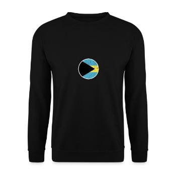Bahamas Flag Bahamian Bahaman - Unisex Sweatshirt - black - Front - Alina (178cm) & Michal (187cm)