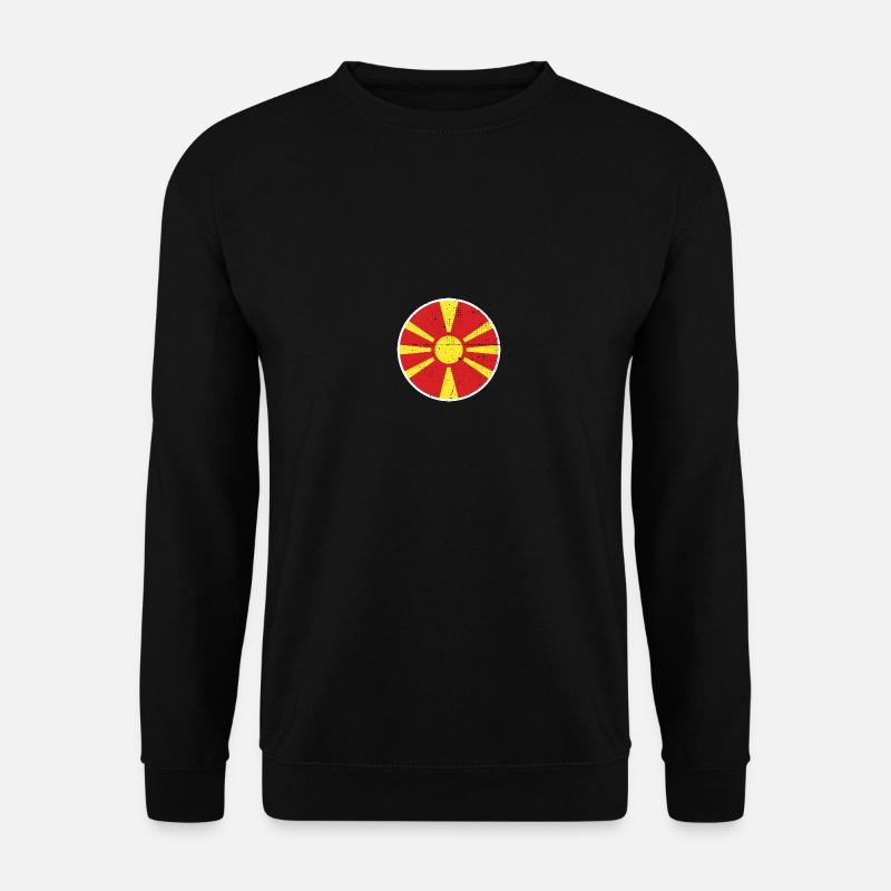 Nordmazedonien Mazedonische Flagge Mazedonier - Unisex Pullover - Schwarz