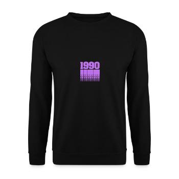 Geburtstag 1990 - Unisex Pullover - Schwarz - Vorne - Alina (178cm) & Michal (187cm)