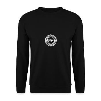 Opa 2024 - Unisex Pullover - Schwarz - Vorne - Alina (178cm) & Michal (187cm)