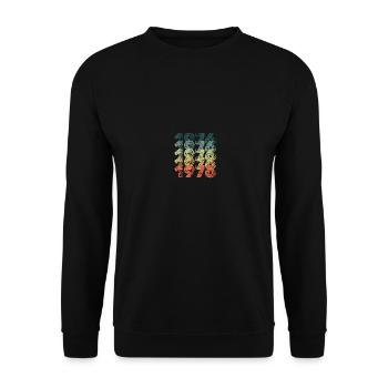 Birthday 1976 - Unisex Sweatshirt - black - Front - Alina (178cm) & Michal (187cm)