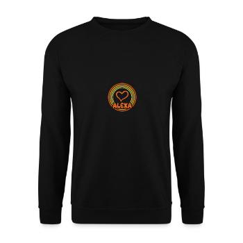 Alexa - Unisex Pullover - Schwarz - Vorne - Alina (178cm) & Michal (187cm)