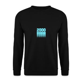 2000 - Unisex Pullover - Schwarz - Vorne - Alina (178cm) & Michal (187cm)