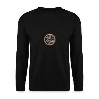 Geschenk für Antje - Unisex Pullover - Schwarz - Vorne - Alina (178cm) & Michal (187cm)