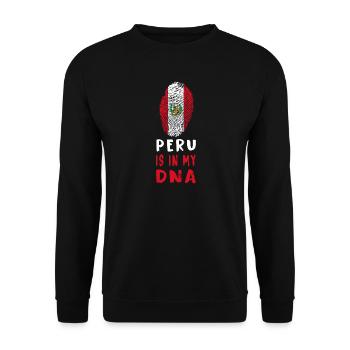 Peru is in my DNA design / gift idea - Unisex Sweatshirt - black - Front - Alina (178cm) & Michal (187cm)