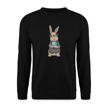 Bureau du Secrétaire Bunny Clipboard - Sweat-shirt Unisexe - noir - Devant - Alina (178cm) & Michal (187cm)
