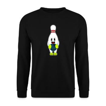 Bowling Bowlingkugel Pin - Unisex Pullover - Schwarz - Vorne - Alina (178cm) & Michal (187cm)