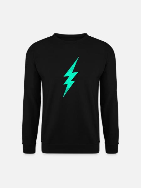 Electric flash graphic on trendy H interior - Unisex Sweatshirt - black