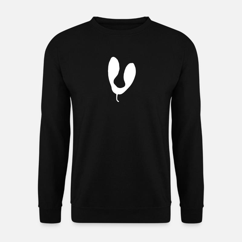 U-Shape Abstract Silhouette - Unisex Sweatshirt - black