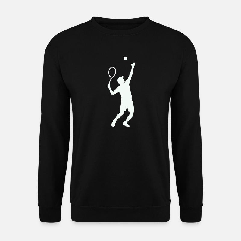 Tennis silhouette in jump - Unisex Sweatshirt - black