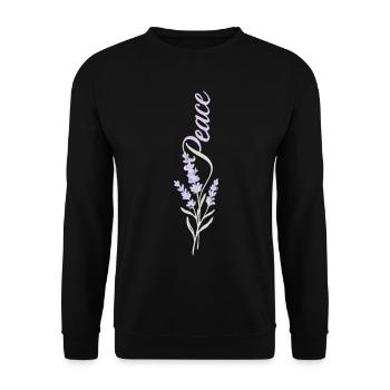 Fleur de lavande de la paix - Sweat-shirt Unisexe - noir - Devant - Alina (178cm) & Michal (187cm)