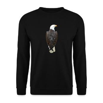 Aigle, rapace, oiseau de proie, fauconnier, fauconnerie - Sweat-shirt Unisexe - noir - Devant - Alina (178cm) & Michal (187cm)