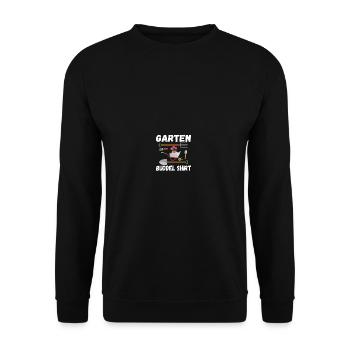 Garten Buddel Shirt Hobbygärtner Gärtnerin - Unisex Pullover - Schwarz - Vorne - Alina (178cm) & Michal (187cm)