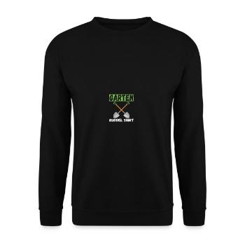 Garten Buddel Shirt Hobbygärtner Gärtnerin Gärtner - Unisex Pullover - Schwarz - Vorne - Alina (178cm) & Michal (187cm)