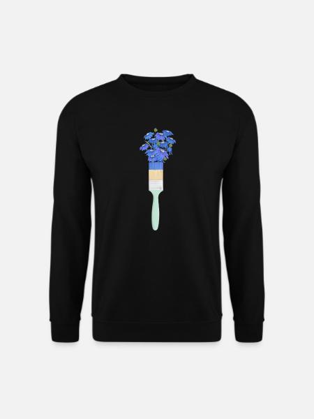 Floraler Pinsel - Unisex Pullover - Schwarz