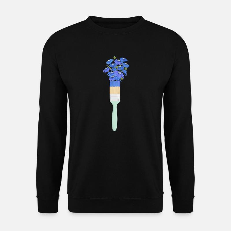 Floraler Pinsel - Unisex Pullover - Schwarz