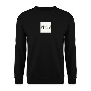Playful No lettering for creative designs - Unisex Sweatshirt - black - Front - Alina (178cm) & Michal (187cm)