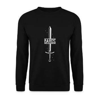 Larping für Fantasy-Rollenspiele und Schwertkämpfe - Unisex Pullover - Schwarz - Vorne - Alina (178cm) & Michal (187cm)