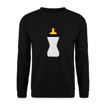 biberon - Sweat-shirt Unisexe - noir - Devant - Alina (178cm) & Michal (187cm)