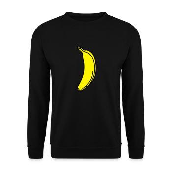 Banane - 3 Farb Vektor - Unisex Pullover - Schwarz - Vorne - Alina (178cm) & Michal (187cm)