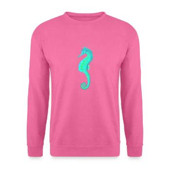 Seepferdchen Türkis. Meeresleben. Seepferdchen - Unisex Pullover - Pink - Vorne