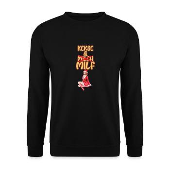 Cookies and Mil* - Christmas Cookies - Unisex Sweatshirt - black - Front - Alina (178cm) & Michal (187cm)