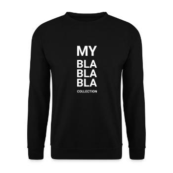 My Bla Bla Bla Collection - Unisex Sweatshirt - black - Front - Alina (178cm) & Michal (187cm)