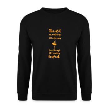Balleta Prima Ballerina Zitat - Unisex Pullover - Schwarz - Vorne - Alina (178cm) & Michal (187cm)
