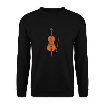 Violoncelliste Violoncelliste Musicien Violoncelle - Sweat-shirt Unisexe - noir - Devant - Alina (178cm) & Michal (187cm)