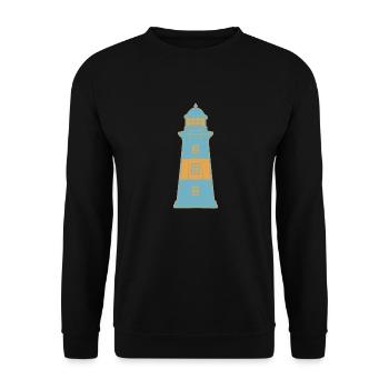 Leuchtturm maritim Küste - Unisex Pullover - Schwarz - Vorne - Alina (178cm) & Michal (187cm)