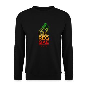 Reggae Lion Rasta Colors - Unisex Sweatshirt - black - Front - Alina (178cm) & Michal (187cm)