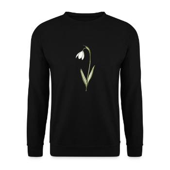small snowdrops - Unisex Sweatshirt - black - Front - Alina (178cm) & Michal (187cm)