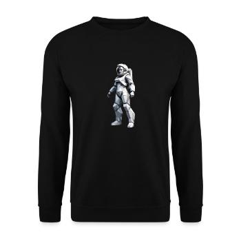 Astronaut - Profession Design Sticker - Unisex Sweatshirt - black - Front - Alina (178cm) & Michal (187cm)