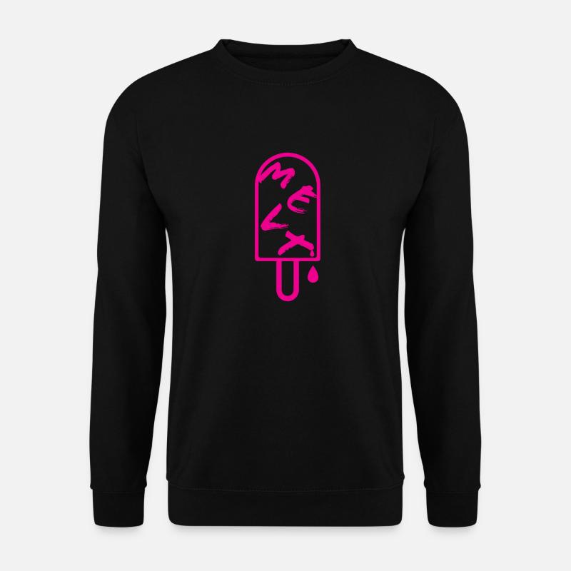 Eiscreme - Pink / schmilzt - Unisex Pullover - Schwarz