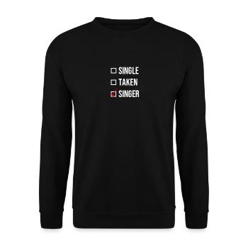 Single Taken Singer Gift Singer - Unisex Sweatshirt - black - Front - Alina (178cm) & Michal (187cm)