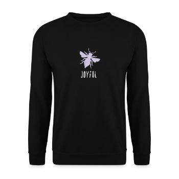Purple Pastel Bee Joyful Bee Be Joyful - Unisex Sweatshirt - black - Front - Alina (178cm) & Michal (187cm)